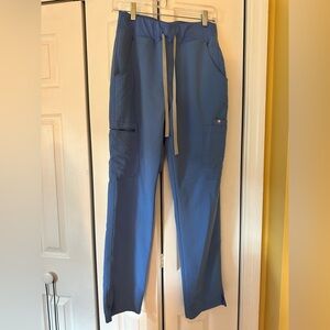 Figs Yola High Waisted Skinny Scrub Pants, S, ceil blue
